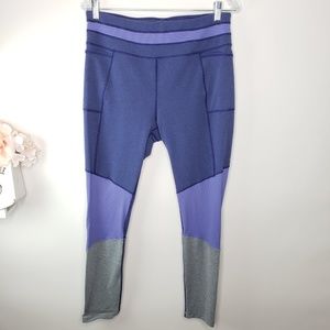 CALIA by Carrie Underwood Tri-Tone Leggings - Navy, Lavender, and Gray